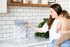 Countertop Ubbi Vertical Baby Bottle Drying Rack, Space Saving Drying Rack Baby Organizer, Gray