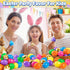 300PCS 2.4'' 288 12 V-Opitos Plastic Easter Eggs, Bulk Empty Colorful with Golden Eggs, Hinged Fillable Eggs for Easter