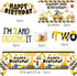 BEOXAGAR 2 2nd Construction Birthday Party Supplies for Year Old Boy, Birthday Decorations For Boys, include- Backdrop