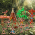 X Hot Popcorn 23 Pcs Miniature Indians Action Figures Plastic Indians Figurines for Diorama Supplies Scene Decoration