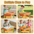2.6lbs 6 Lehoo Castle Sensory Table with Sensory Sand, Indoor Sensory Bin with Lid & Play Sand, Construction Kit