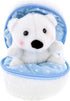 Plushland Snowball Stuffed Zip Up Animal, Polar Bear Plush Toy, Cute Soft Animal for Families & Friends