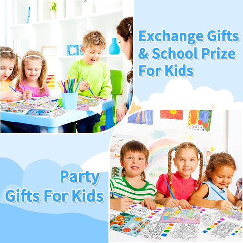 Rotu 4-8, 30 Pack 210Pcs Water Coloring Books for Kids Party Favors for Kids Birthday Gifts Classroom Prizes Goodie