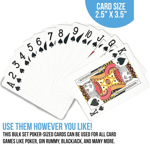 6 Pack 6 Regal Games Nertz Card Game for Kids & Adults - Decks of Cards - Color Wide-Size Decks & Fun Playing Cards