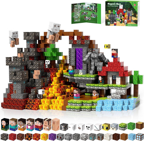 150PCS Magnetic Blocks, Magnet Tiles Toys for Kids, Magnetic Building Blocks Cubes,