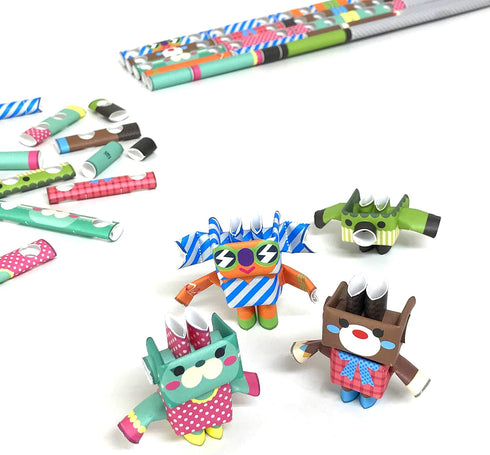 Sweets & Co. Photogenic Sisters - Japanese 3D Paper Puzzle DIY Robot Kit for Kids and Origami Kit for Adults