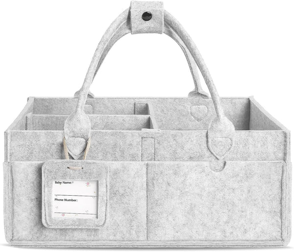 GEMII Diaper Caddy Organizer-Large Baby Caddy Organizer with Handle, Newborn Registry Essentials, Baby