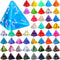 Skylety 50 Pieces Polyhedral Dice Sets with Black Pouch for RPG MTG Tabletop Role Playing Games