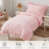 4 Set Set Set Piece Boho Tufted Toddler Bedding for Girls Pink Ruffle Crib Bed Sheets Soft Jacquard Embroidery Toddler
