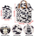 MCWTH Backpack Set Cow Print Diaper Bag for Baby Girls Mom, Large Capacity Multi-Function Nappy Bags Organizer