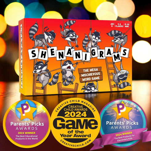 Shenanigrams! The Mega-Mischievous Word Game! A Super Fun & Fast Family Party Game for Kids, Teens & Adults - Great for Travel, Couples & Family Board Games Night