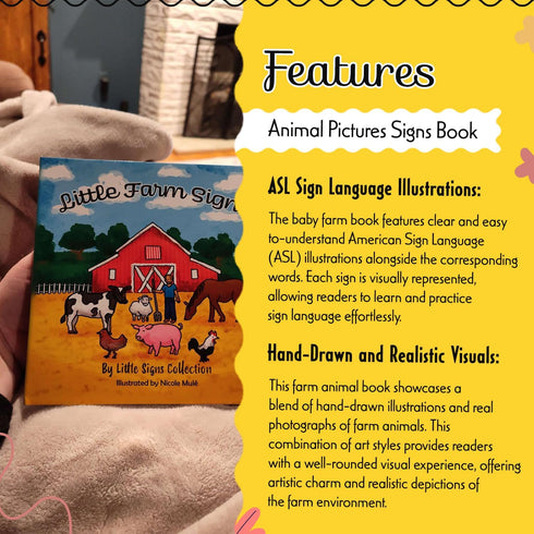 Little Farm Signs Book - My First Book for Baby & Toddlers to Learn Basic Signs Pictures
