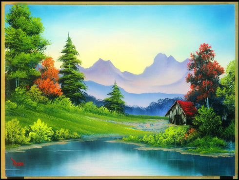 Bob Ross Trapper's Cabin Nature Puzzle - 1000 Piece Jigsaw Toy for Adults and Kids, Interactive Brain Teaser