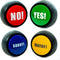 Yes No Button & Maybe Sorry Button, Set of 4 Answer Buzzers for Game Show, Sound Button Gag Gifts