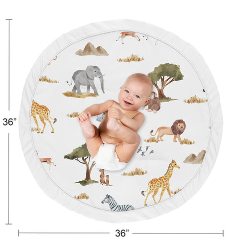 Tummy Sweet Jojo Designs Jungle Animals Baby Playmat Time Infant Play Mat Dark Hunter Green Yellow Grey Rust Orange
