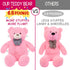 IKASA Giant Teddy Bear Plush Toy Stuffed Animal - Pink, 47 Inches