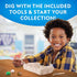 Gemstone Dig Kit – Dig Up 10 Real Gemstones and Crystals, Science Kit for Kids, Gift for Girls and Boys