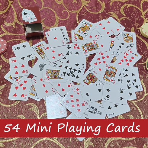 Mini Playing Cards 10 Set - Poker Cards Miniature Set with Gift Box, Great Novelty Gift for Parties