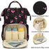 Dezcrab Backpack Backpacks Flamingo Baby Diaper Bag for Women, Large Capacity Waterproof Maternity Travel Nappy