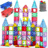 Upgraded Antibacterial Magnetic Tiles - 106 PCS Magnet Building Tiles with 2