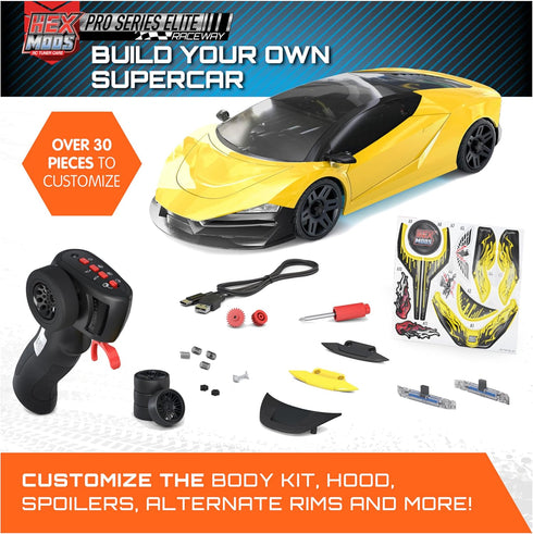 HEXBUG HEXMODS Pro Series Elite Rechargeable Remote Control Car, Buildable Scale Model STEM Toys for Kids & Adults 14+