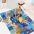 Kids Play Rug, Animals Print Baby Mat for Floor, Non-Toxic Soft Crawling Mat, Nursery Rugs (Blue, 47.2X31.5 INCH)