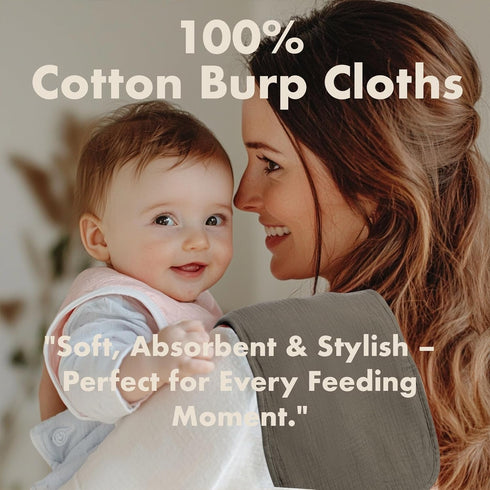 COOROBIN 20" 10",100% Pack 6r, Muslin Burp Cloths x Cotton of Extra Soft and Absorbent,Suitable for both boys and girls
