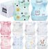 Floraltop 100/200 Pcs Disposable Baby Bibs Bulk Travel Feeding Bib Soft Food Catcher