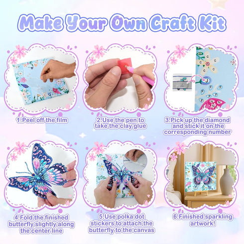 8-12, 6 7 8 9 10 11 12 Arts and Crafts for Kids Ages Diamond Art Kits for Kids, Birthday Gifts for Years Old Girl, Gem