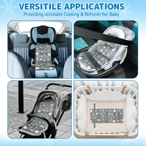 Pack, Summer Summer, Orzbow Car Seat Cooling Pad for Toddler with Removable Ice Baby Cooling Pad for Car Seats