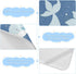 SyXIOP 28" 52" Cute Blue Whales Cooling Baby Waterproof Crib Mattress Cover x Washable Pee Pads for Kids, Adult