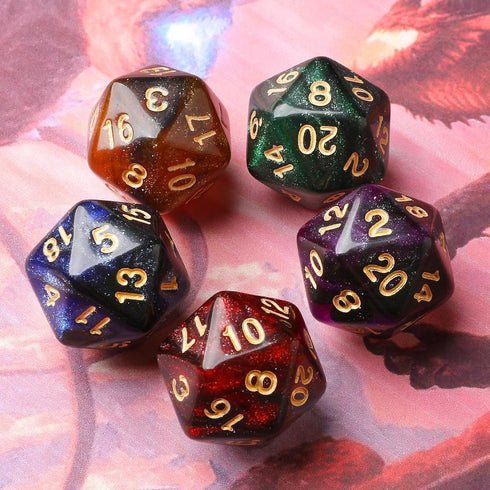 35Pcs DND Dice Set: Polyhedral Dice Sets with 5 Colorful Animal Patterned Dice Pouches