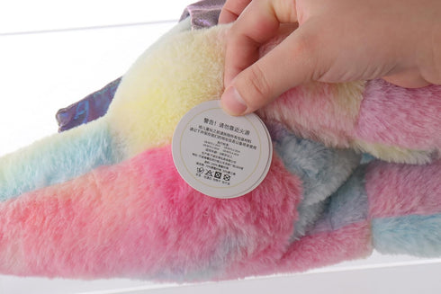 Apricot Lamb Toys Colorful Plush Dragon Dinosaur - 8 Inch Soft Cuddly Stuffed Animal for Child