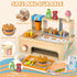 Sets Counter 56 3+ Foldable Wooden Play Food Sandwich with Storage, Pcs Pretend Play Kitchen Food Toy, Burger, Ice