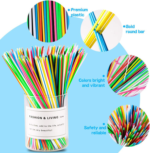 Pick Up Sticks - 240 Pieces Classic Retro Toys with 1 Black Bag for Family Fun Game Present
