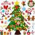 Max Fun DIY Felt Christmas Tree Set, 3.2Ft with 41 Ornaments for Kids Toddlers Home Wall Hanging Christmas Craft Kits