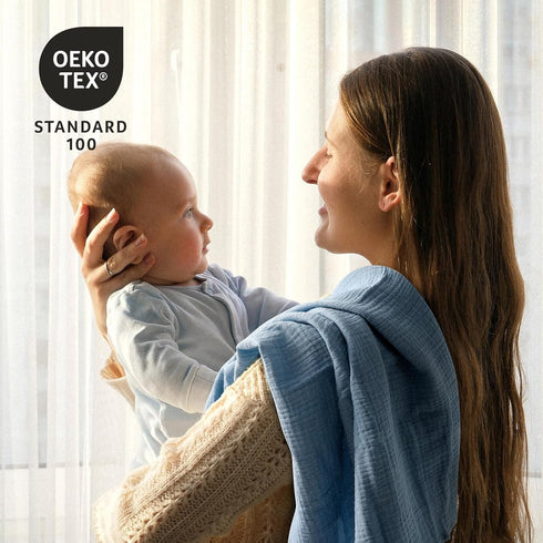 5 Pack Muslin Receiving Blankets, Neutral Blanket Swaddling for Newborn Boys and Girls, Breathable and Skin-Friendly