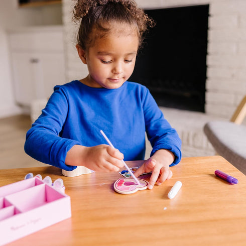 Melissa & Doug Decorate-Your-Own Wooden Heart Box Craft Kit