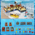 Set 6 7 8 9 10+, 762PCS City Fishing Boat Wharf Building - Floatable Sea Fishing Ship Building Block Kit with Speedboat