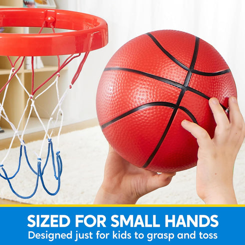 SYNCFUN Mini Basketball Set - 5" with 6 PCS Small Basketball and Pump for Indoor and Outdoor Games