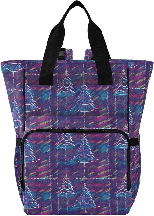 SUABO Tree Grid Pattern Baby Diaper Bag Backpack Large Bag Waterproof Travel Diaper