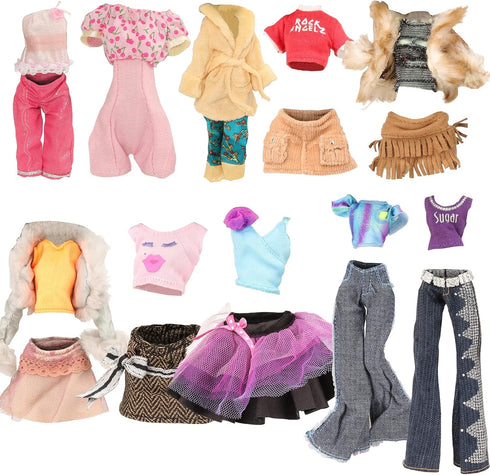 10 Sets 11 inch BARWA Doll Clothes for Monster Girl Doll Fashion Outfits Casual Tops Pants