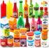 JOYIN 30Pcs Play Food Grocery Cans, Play Kitchen Accessories for Kids Gifts & Indoor Toys