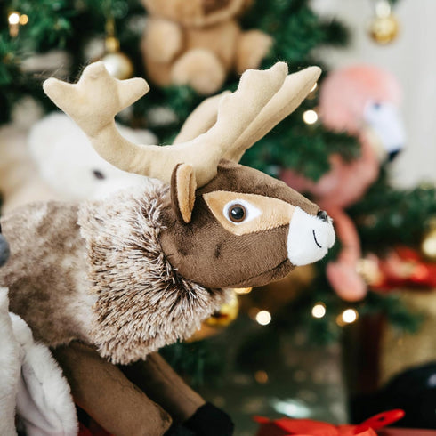 12 inches The Petting Zoo Reindeer Stuffed Animal Plushie, Gifts for Kids, Wild Onez Zoo Animals, Zoologee Reindeer