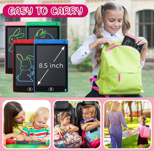20 Pack 8.5 Inch 3-8 Zhehao LCD Writing Tablet for Kids: Colorful Drawing Doodle Boards - Reusable Erasable Doodle