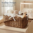 Best Choice Products Baby Diaper Caddy Organizer, Large Portable Handmade Nursery Basket w/Removable Divider & Handles