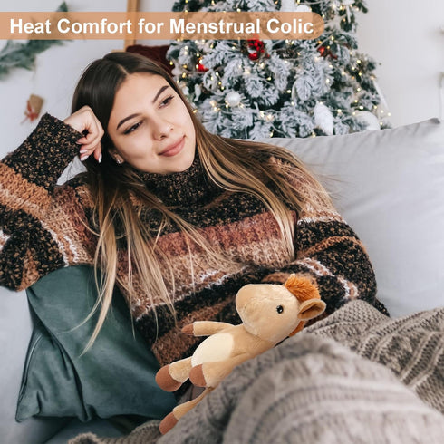 SuzziPals Heatable & Coolable Horses Stuffed Animals, Microwave Heating Pad, Horses Plush for Companion, Cute Plushies