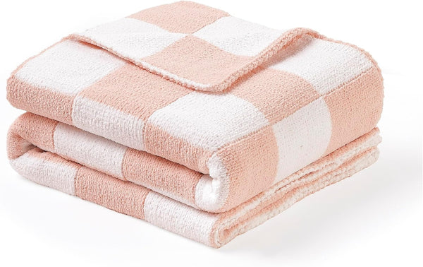 CREVENT 30"X40" Cozy Soft Warm Chenille Baby Blanket for Girls Boys, Newborn
