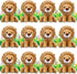 VercanMonth 12 Pieces Lion Plush Set 6 Inches Cuddly Lion Stuffed Animal Soft