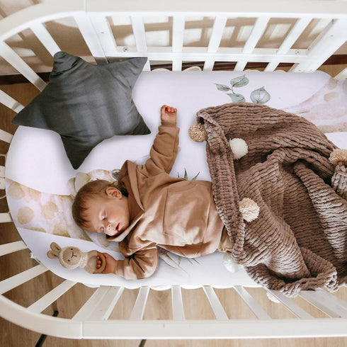 4 Rtteri Pcs Baby Bassinet Sheets Soft Fitted for Baby Boys Girls Soft Cotton Animals Bassinet Sheet Cover Safe Comfort